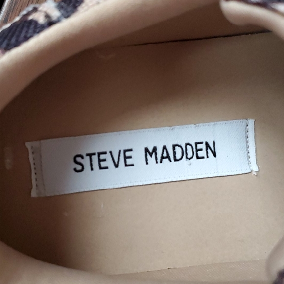 Steve Madden Canvas Leopard Sneakers - Picture 7 of 9